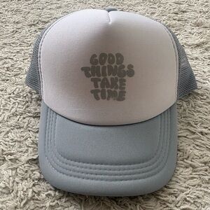 SHEIN Gray and White Trucker Hat